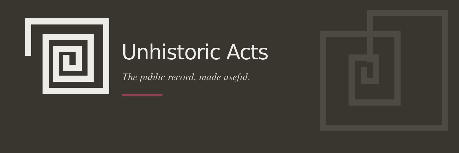 Unhistoric Acts wide social banner